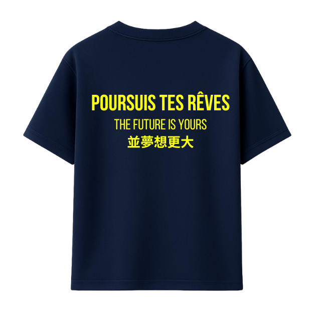 DS Blue yellow tee - The future is yours