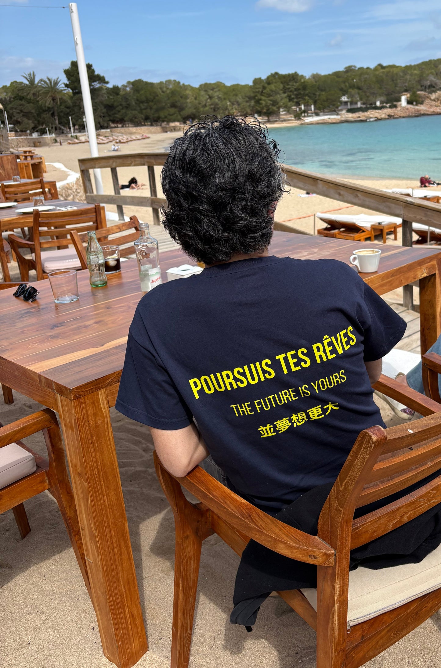 DS Blue yellow tee - The future is yours