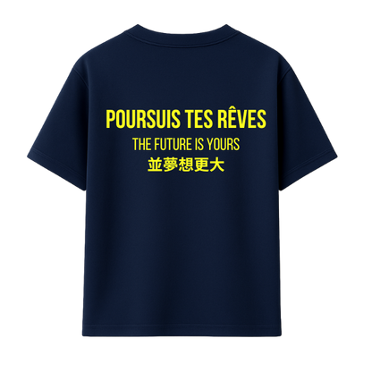 DS Blue yellow tee - The future is yours