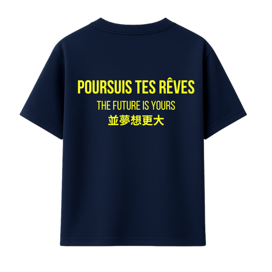 DS Blue yellow tee - The future is yours