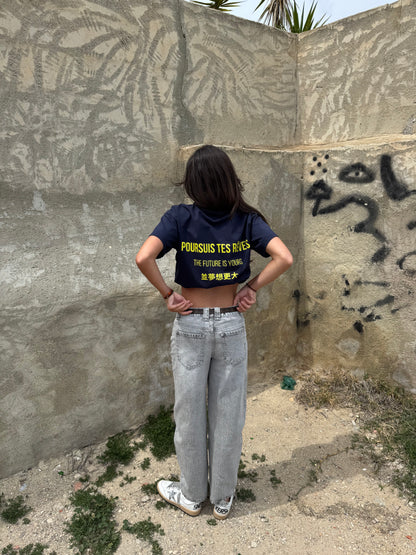DS Blue yellow tee - The future is yours