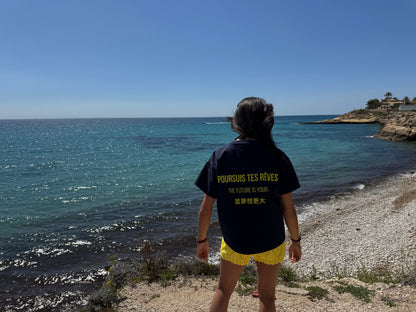 DS Blue yellow tee - The future is yours