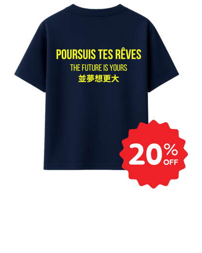 DS Blue yellow tee - The future is yours